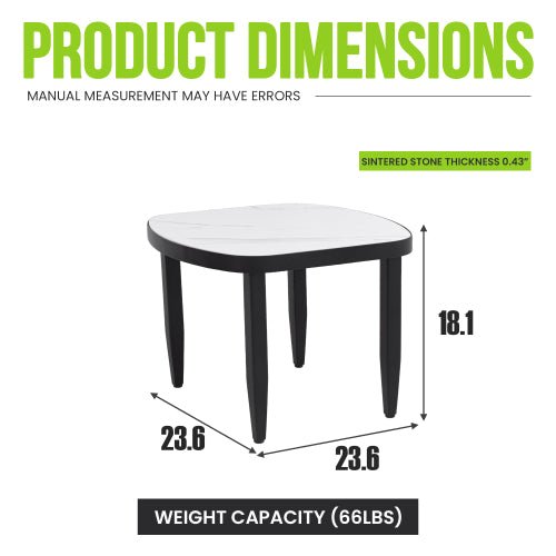 Belmore Sintered Stone Side Table - Sonkuki