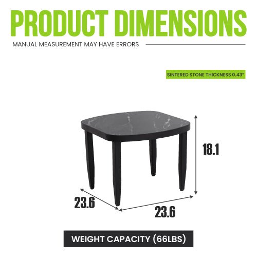 Belmore Sintered Stone Side Table - Sonkuki