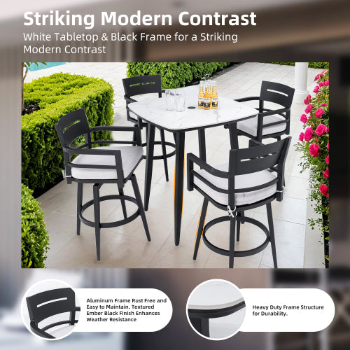 Belmore Swivel Bar Chair 5-Piece Set - product image 3