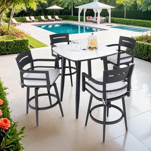 Belmore Swivel Bar Chair 5-Piece Set - Sonkuki