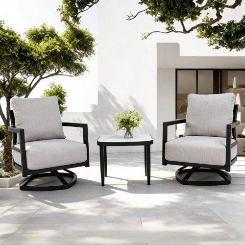 Belmore Swivel Lounge Chair 3-Piece Set - Sonkuki