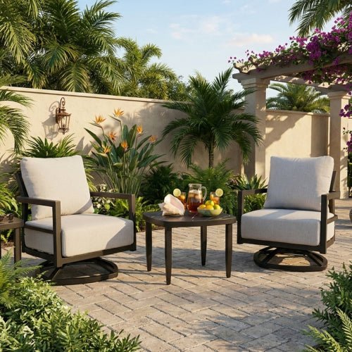 Belmore Swivel Lounge Chair 3-Piece Set - Sonkuki