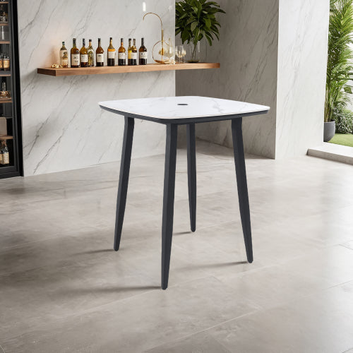 Belmore White Sintered Stone Bar Table - product image 7