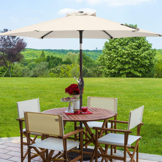 SONKUKI 7.5ft Outdoor Patio Market Table Outside Umbrellas Nonfading Canopy and Sturdy Ribs - Sonkuki