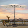 SONKUKI 9x6ft LED Market Umbrella Iron Rod.