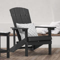 SONKUKI Patio Adirondack Chair Outdoor Plastic Single Chair 300 Lbs for Deck and Balcony Multi-Use.