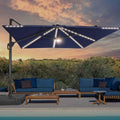 SONKUKI 10x10ft LED Cantilever Umbrella Pro.