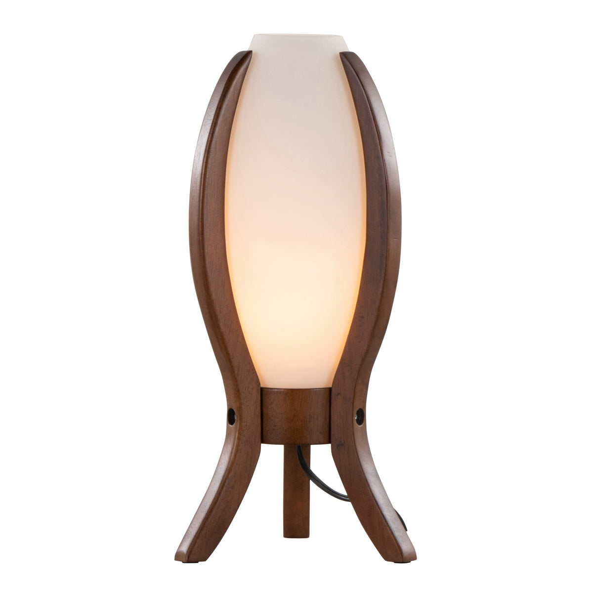 Case Contemporary Desk Lamp with Walnut Wood and Frosted Glass by LumiSource - Sonkuki
