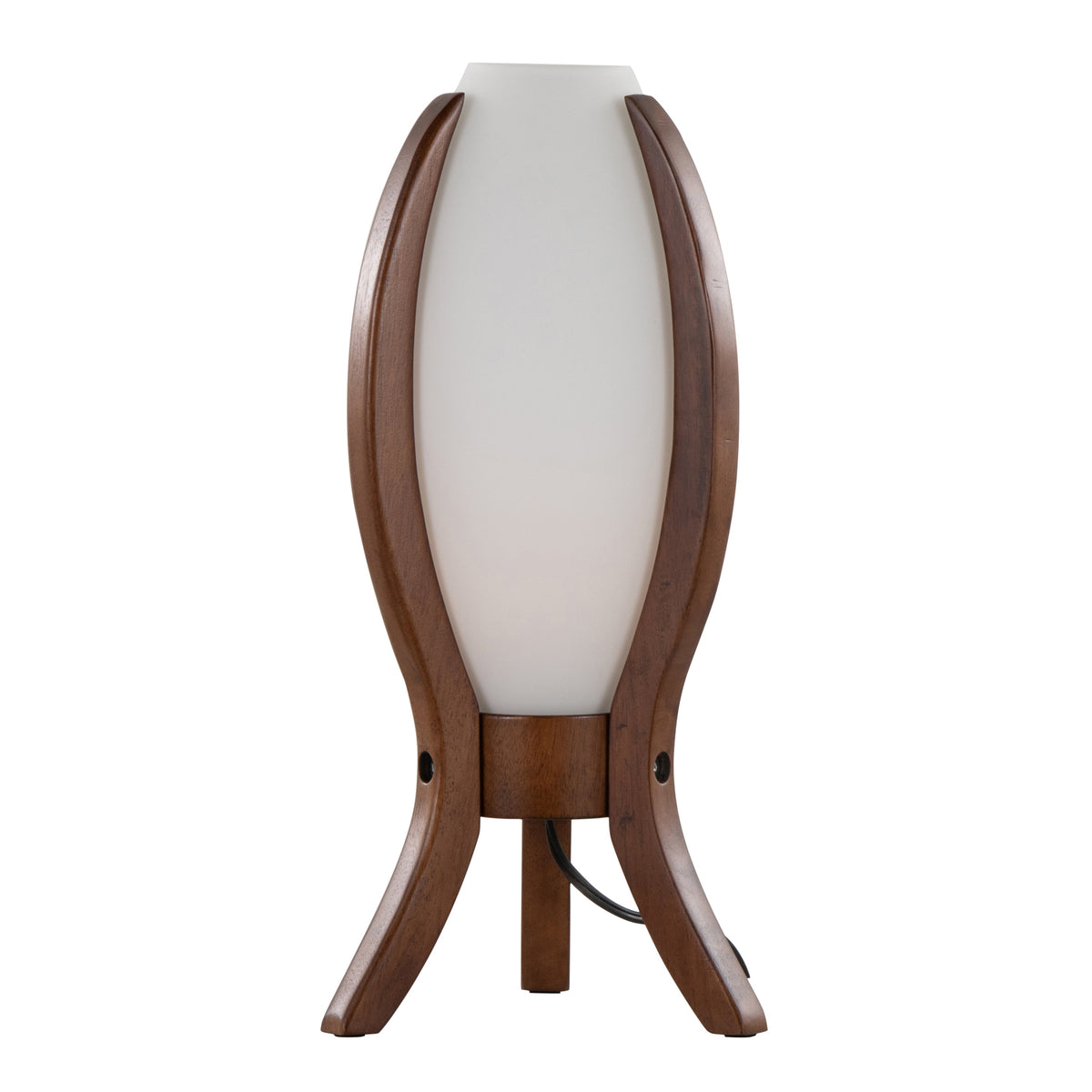 Case Contemporary Desk Lamp with Walnut Wood and Frosted Glass by LumiSource - Sonkuki