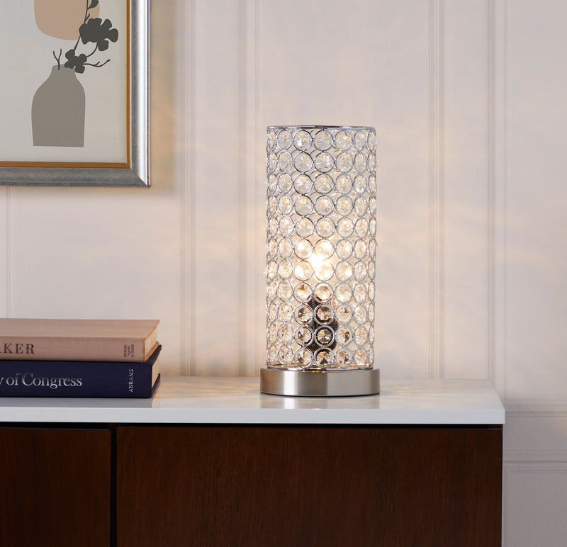 Chandelier 11" Contemporary Uplight in Brushed Nickel with Clear Crystal and Chrome Metal Accents from Grandview Gallery by LumiSource - Set of 2 - product image 6