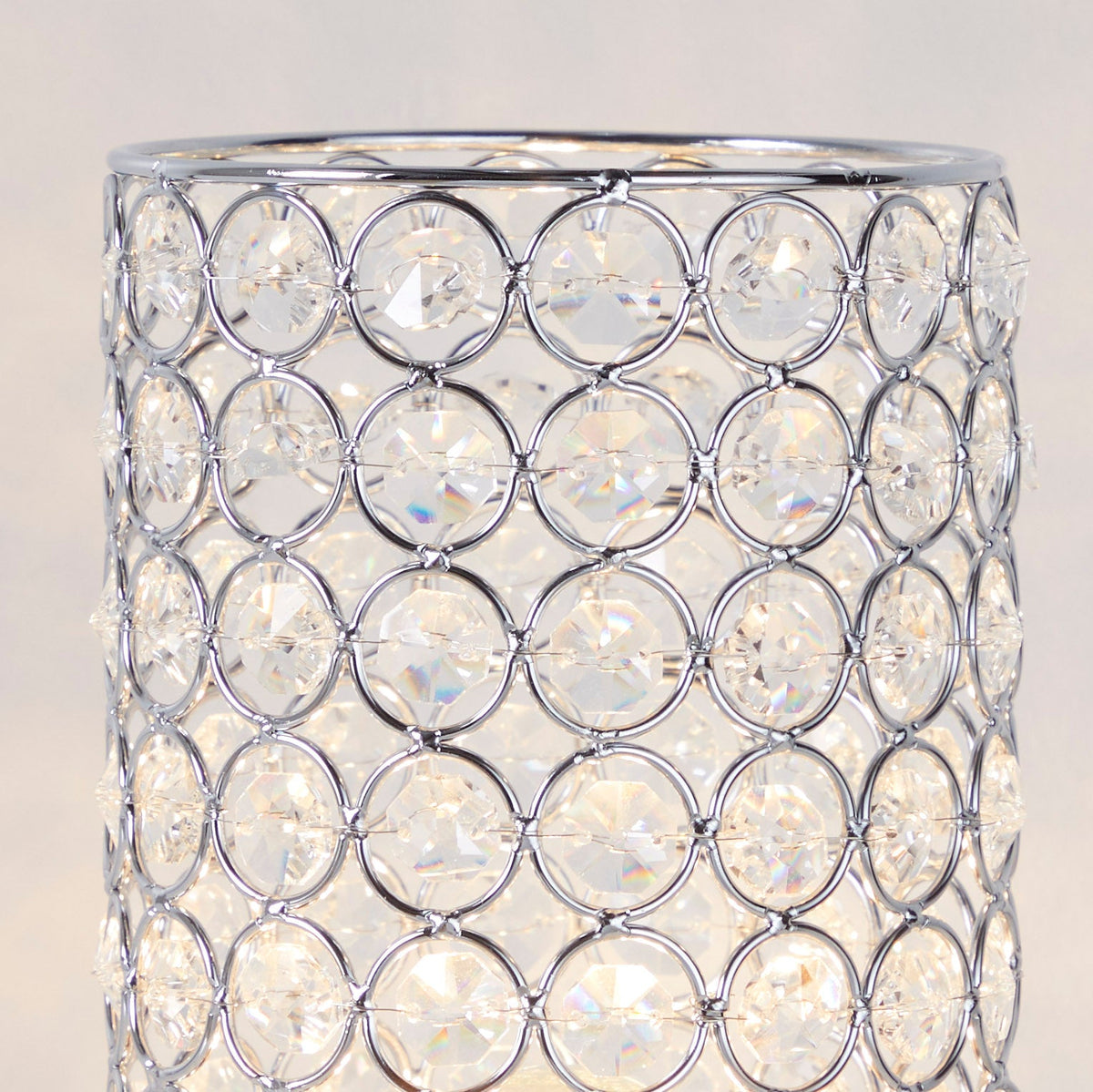 Chandelier 11" Contemporary Uplight in Brushed Nickel with Clear Crystal and Chrome Metal Accents from Grandview Gallery by LumiSource - Set of 2 - Sonkuki
