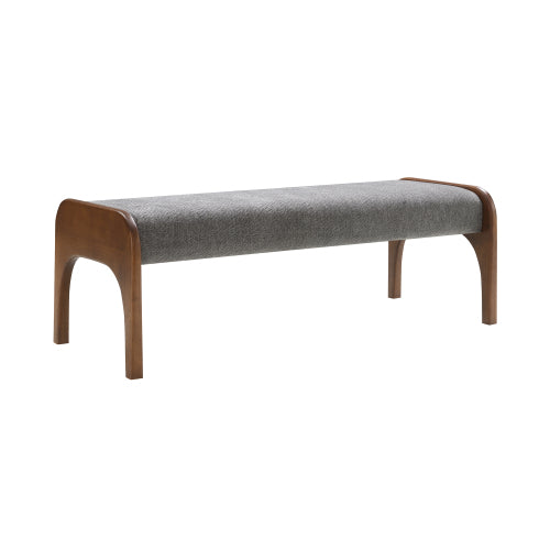 Chenille Bedroom Bench with Sculpted Wood Legs - product image 17