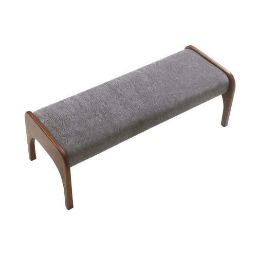Chenille Bedroom Bench with Sculpted Wood Legs - product image 18