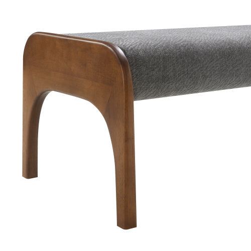 Chenille Bedroom Bench with Sculpted Wood Legs - product image 19