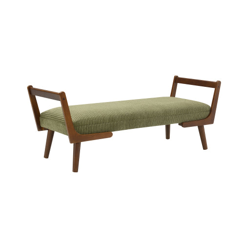 Chenille Bedroom Bench with Solid Wood Legs - product image 11