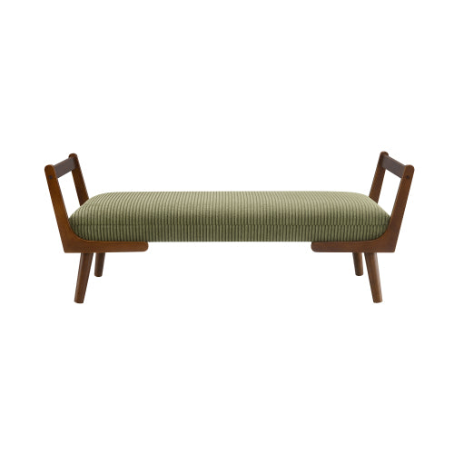Chenille Bedroom Bench with Solid Wood Legs - product image 8
