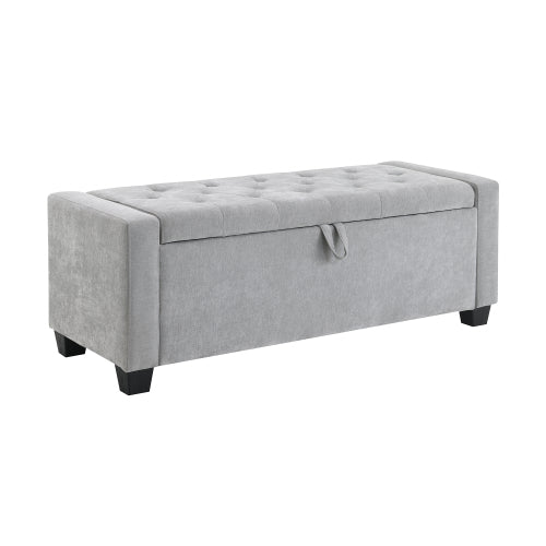 Chenille Storage Ottoman with Pull Handle - product image 14