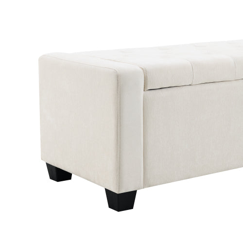 Chenille Storage Ottoman with Pull Handle - product image 6