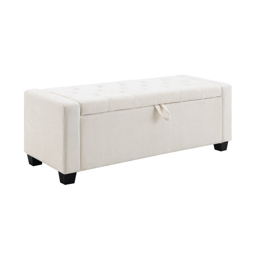 Chenille Storage Ottoman with Pull Handle - product image 7