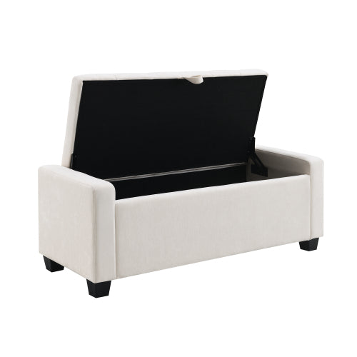 Chenille Storage Ottoman with Pull Handle - product image 8
