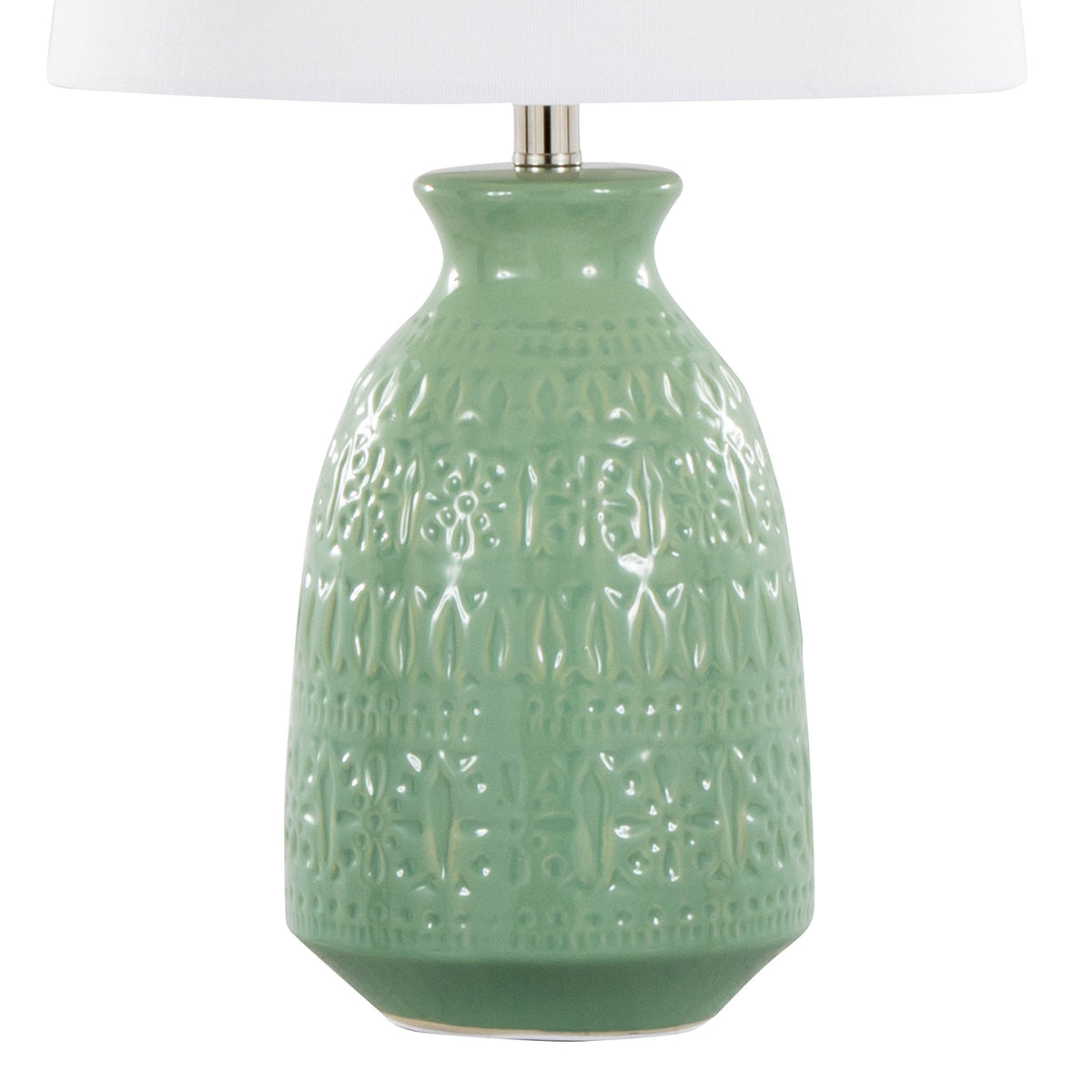 Claudia 20" Contemporary Ceramic Accent Lamp - Sonkuki