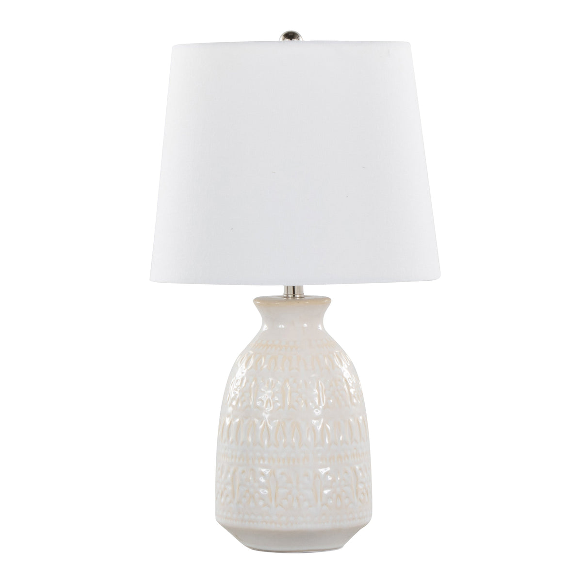 Claudia 20" Contemporary Ceramic Accent Lamp - Sonkuki