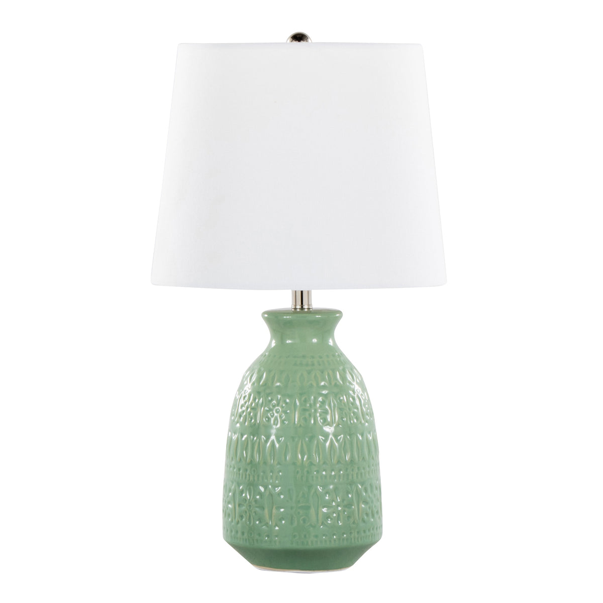 Claudia 20" Contemporary Ceramic Accent Lamp - Sonkuki