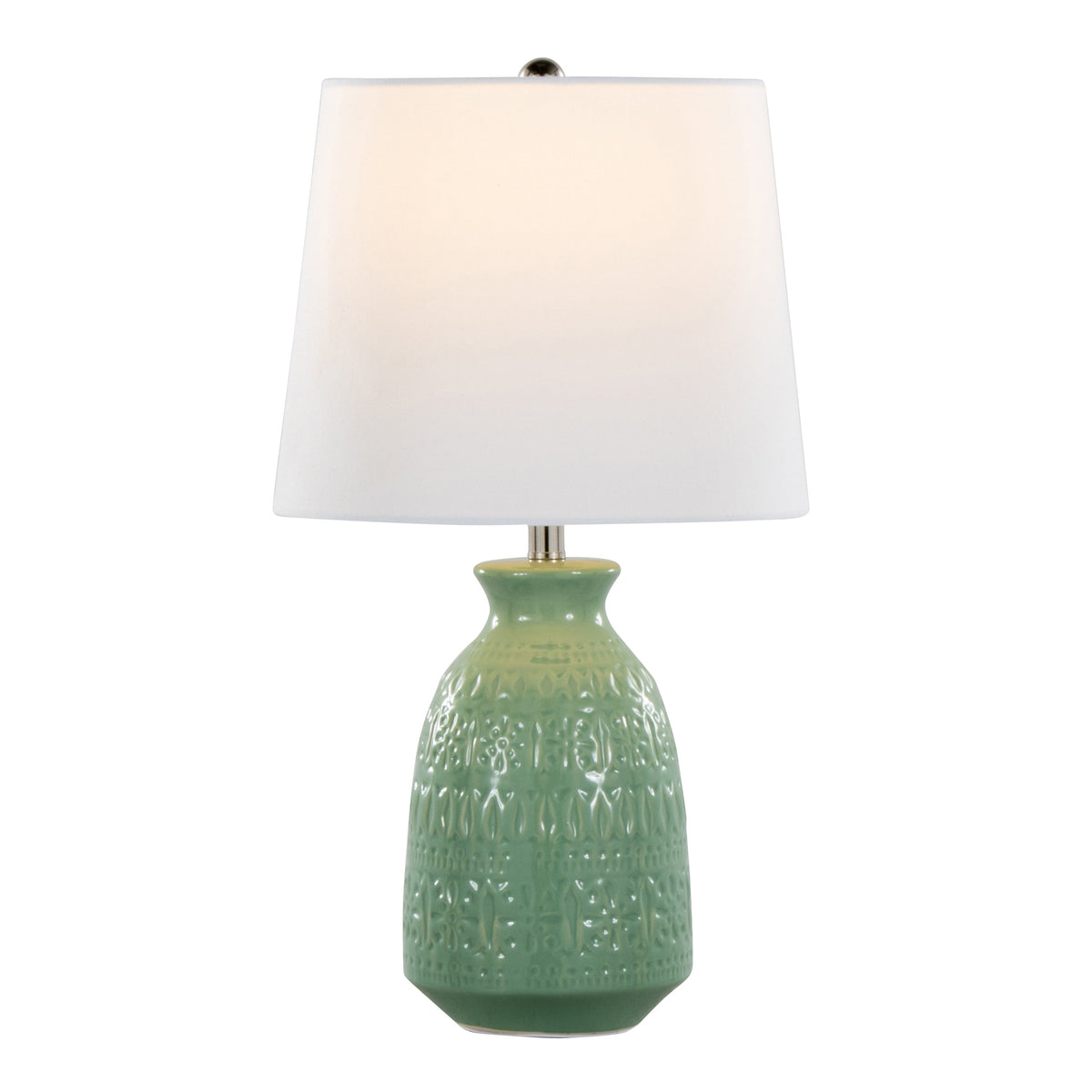 Claudia 20" Contemporary Ceramic Accent Lamp - Sonkuki