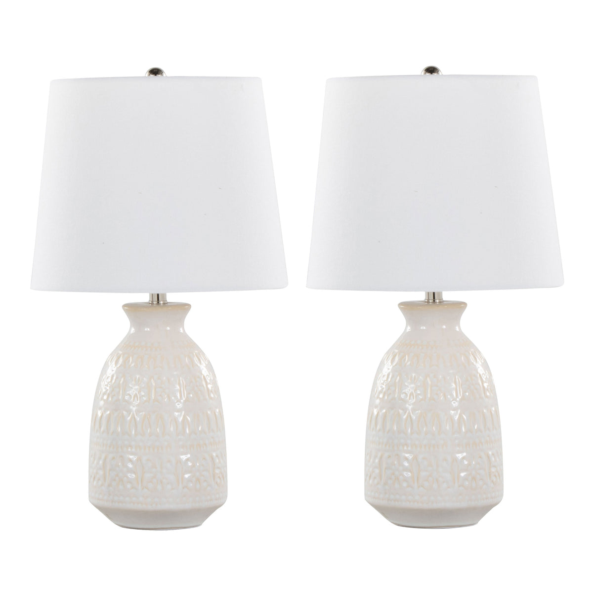 Claudia 20" Contemporary Ceramic Accent Lamp - Sonkuki