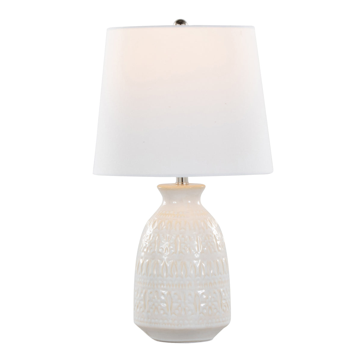 Claudia 20" Contemporary Ceramic Accent Lamp - Sonkuki