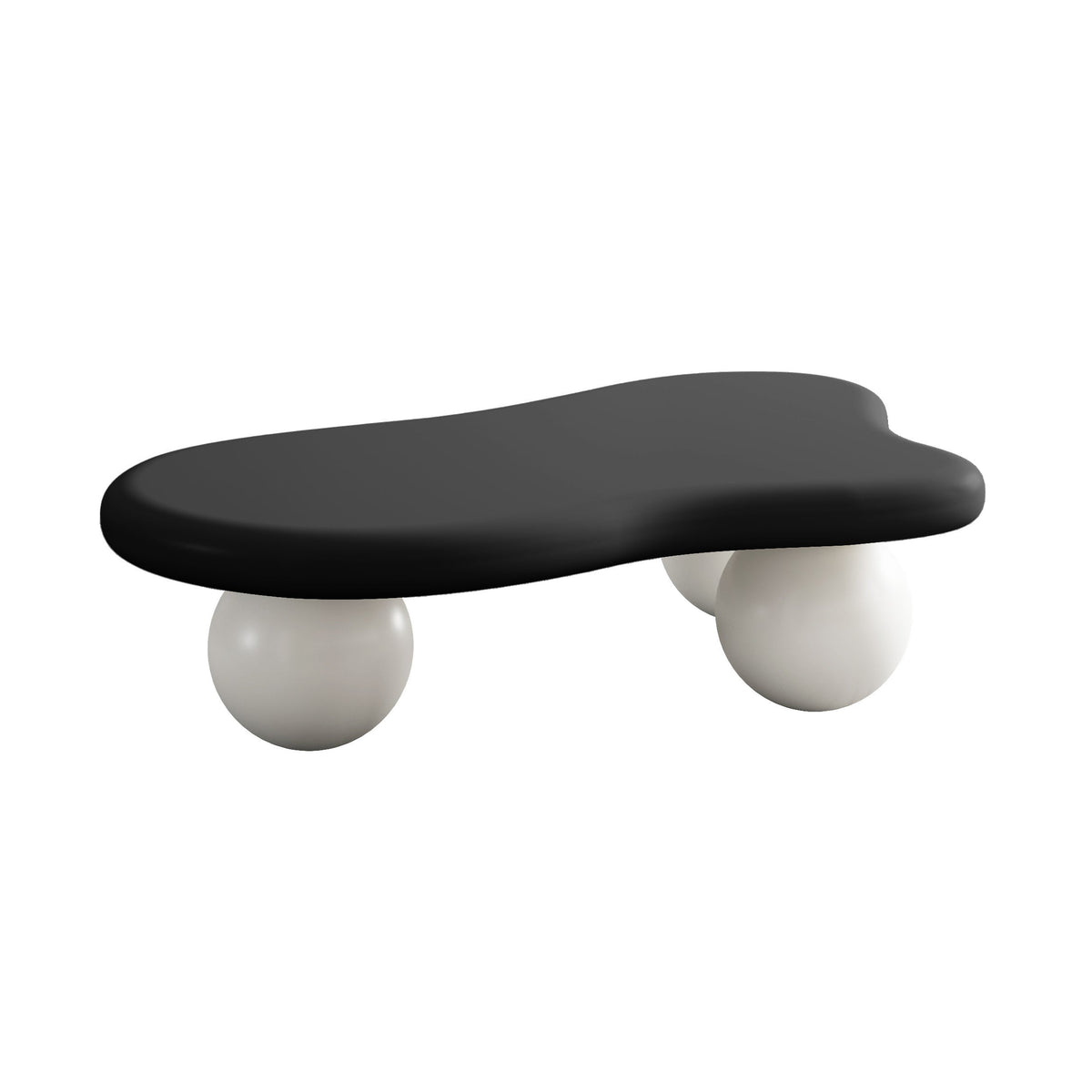 Cloud Shaped Coffee Table with 3 Ball Legs for Living Room - Sonkuki