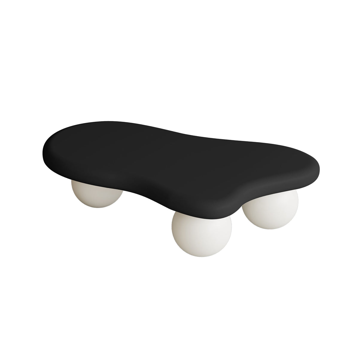 Cloud Shaped Coffee Table with 3 Ball Legs for Living Room - Sonkuki