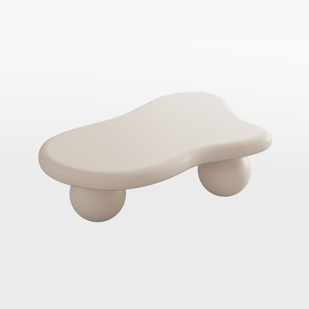 Cloud Shaped Coffee Table with 3 Ball Legs for Living Room - Sonkuki