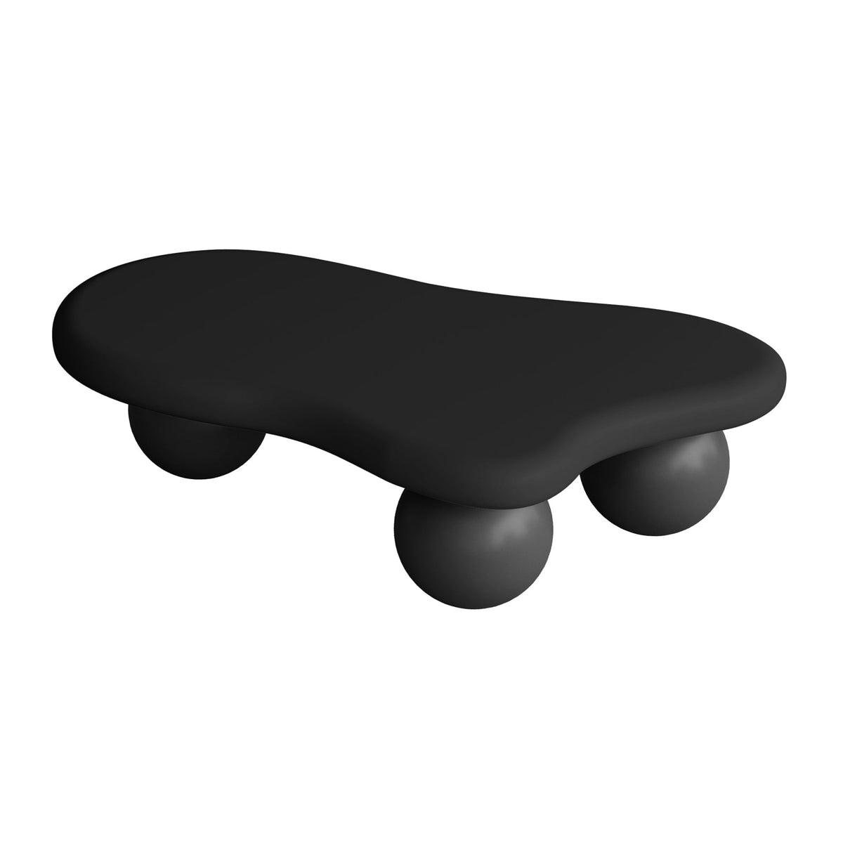 Cloud Shaped Coffee Table with 3 Ball Legs for Living Room - Sonkuki