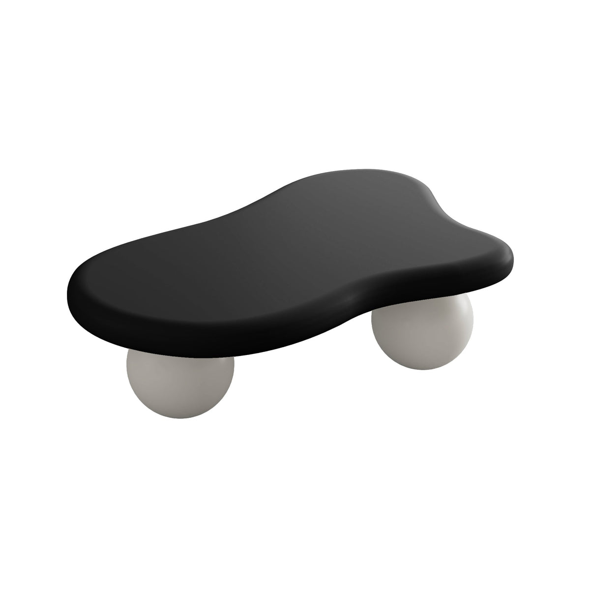 Cloud Shaped Coffee Table with 3 Ball Legs for Living Room - Sonkuki