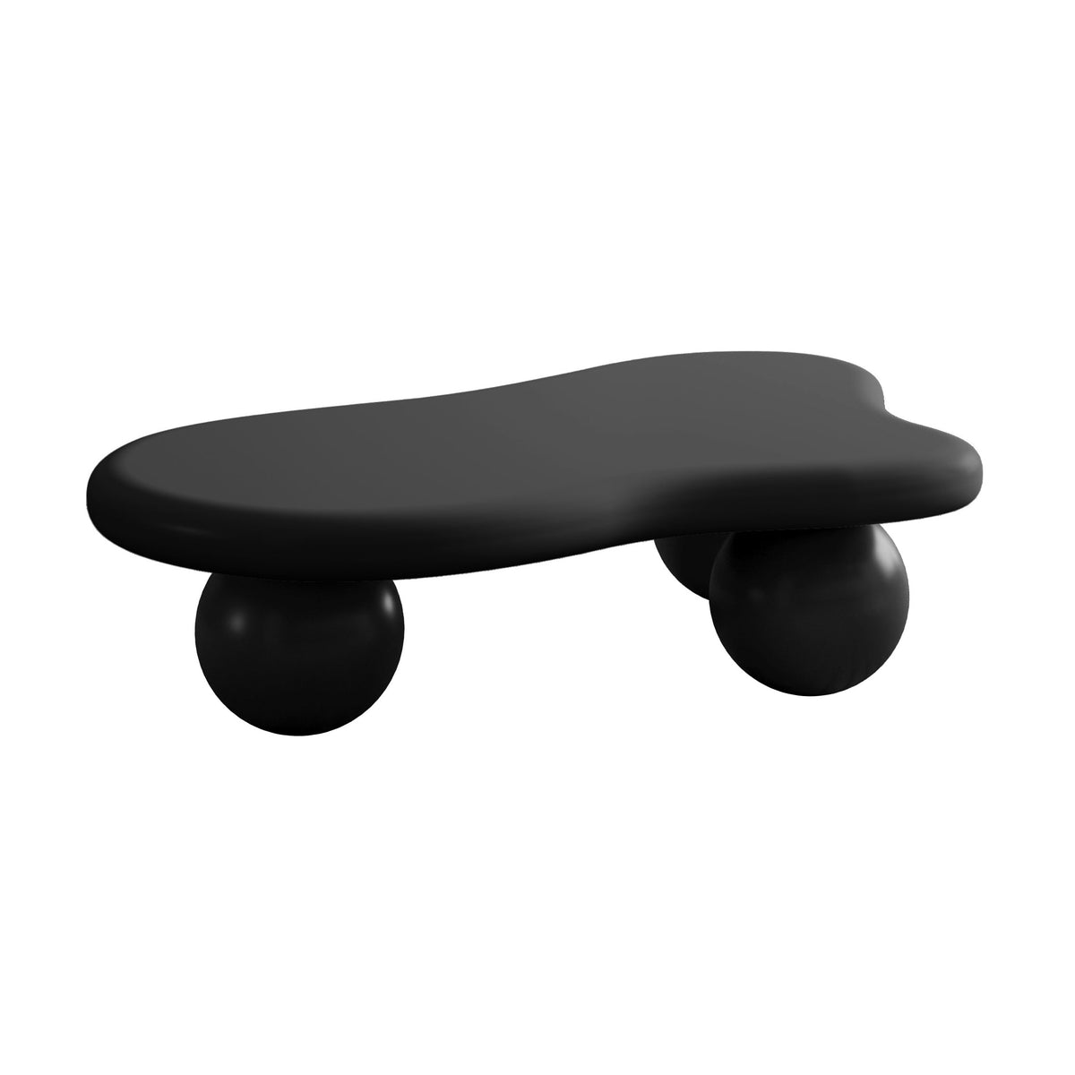 Cloud Shaped Coffee Table with 3 Ball Legs for Living Room - Sonkuki