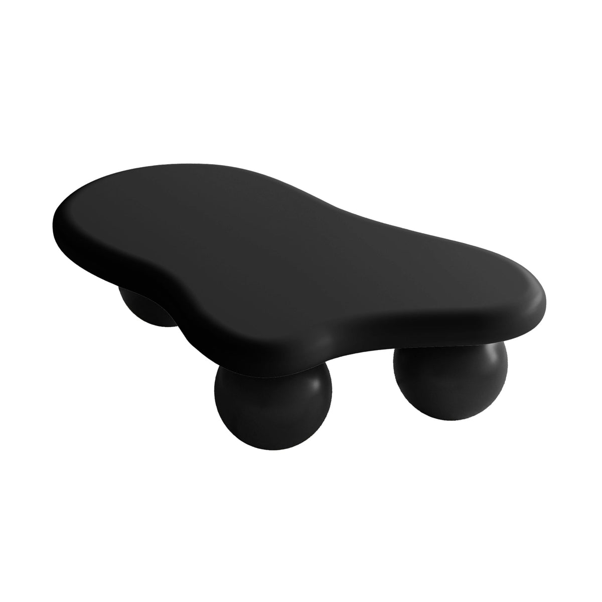 Cloud Shaped Coffee Table with 3 Ball Legs for Living Room - Sonkuki