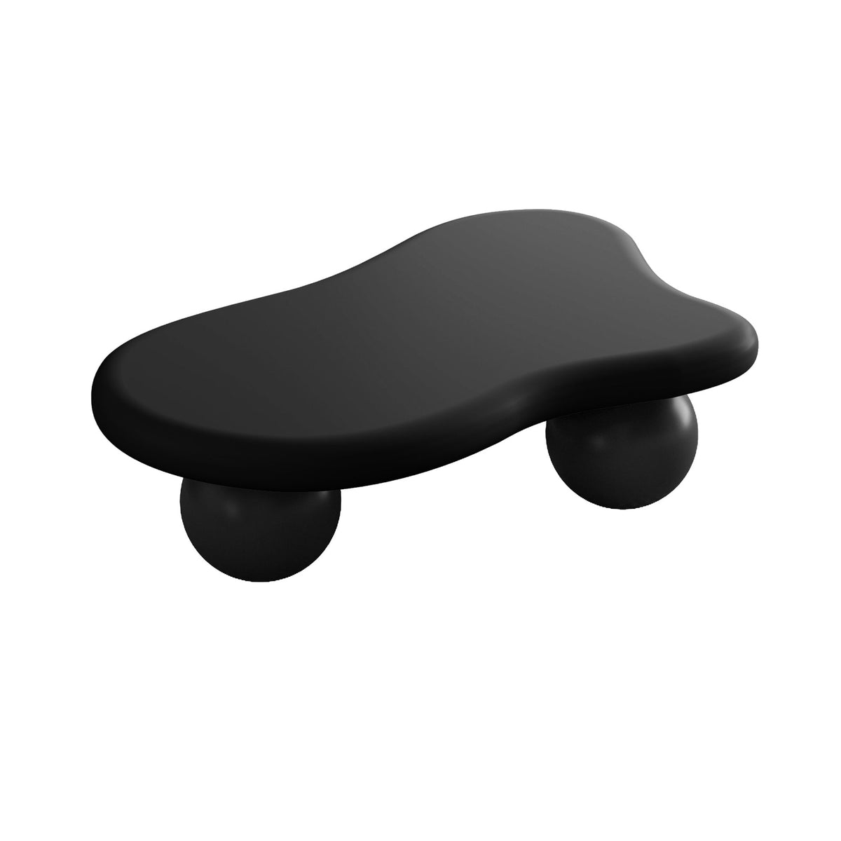 Cloud Shaped Coffee Table with 3 Ball Legs for Living Room - Sonkuki