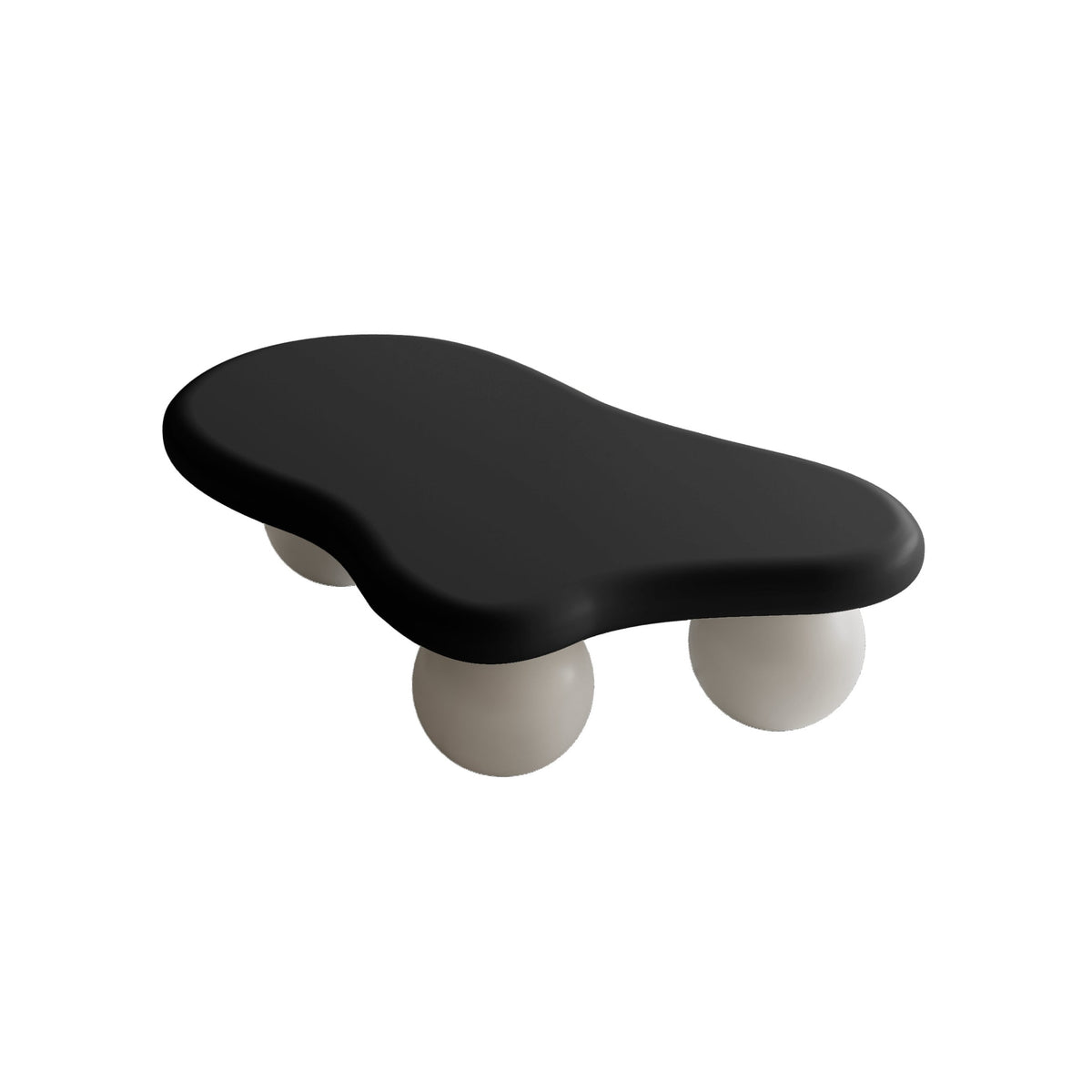 Cloud Shaped Coffee Table with 3 Ball Legs for Living Room - Sonkuki