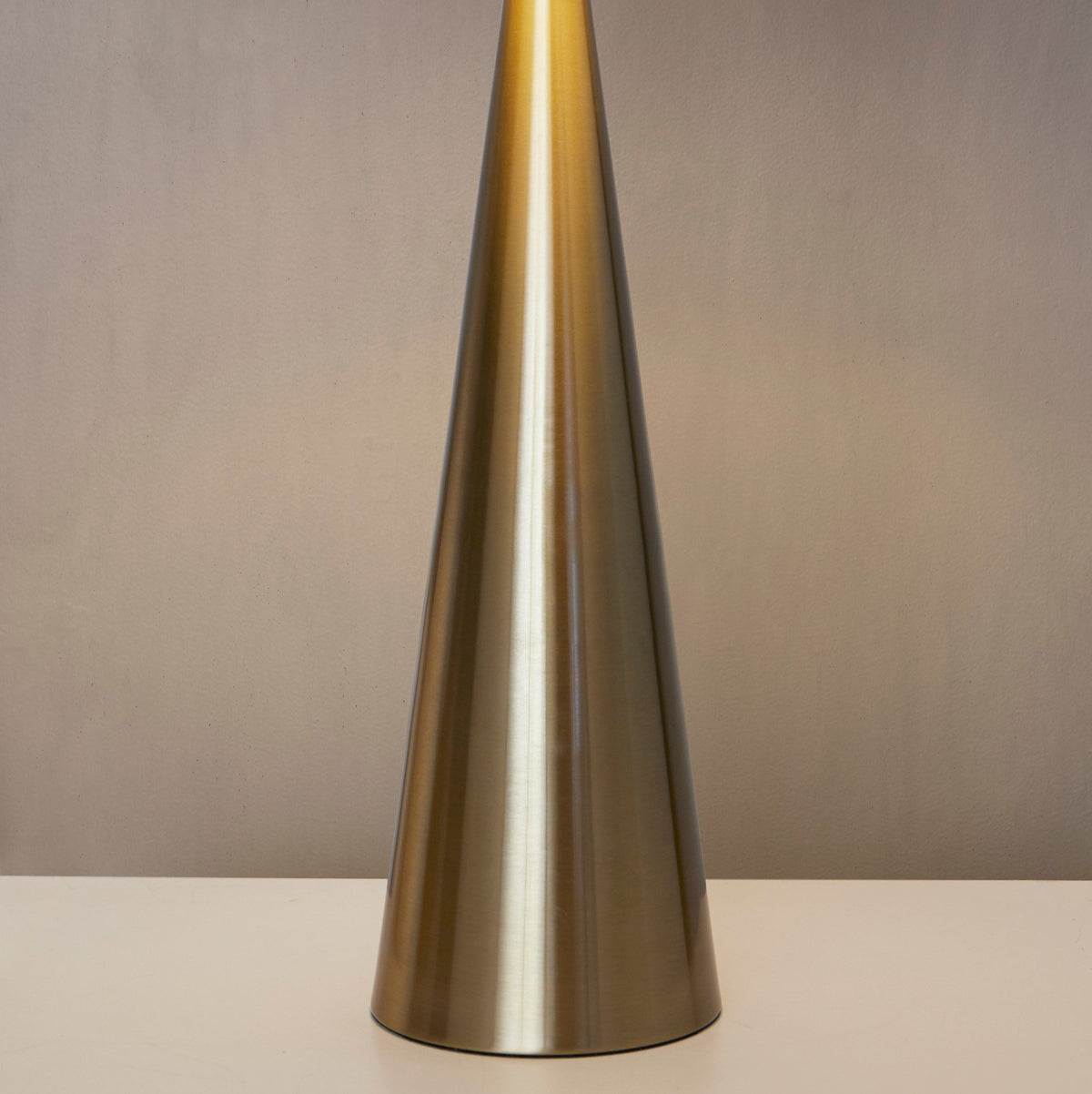 Cone 30" Contemporary Metal Table Lamp in Gold and White Linen by LumiSource - Set of 2 - Sonkuki