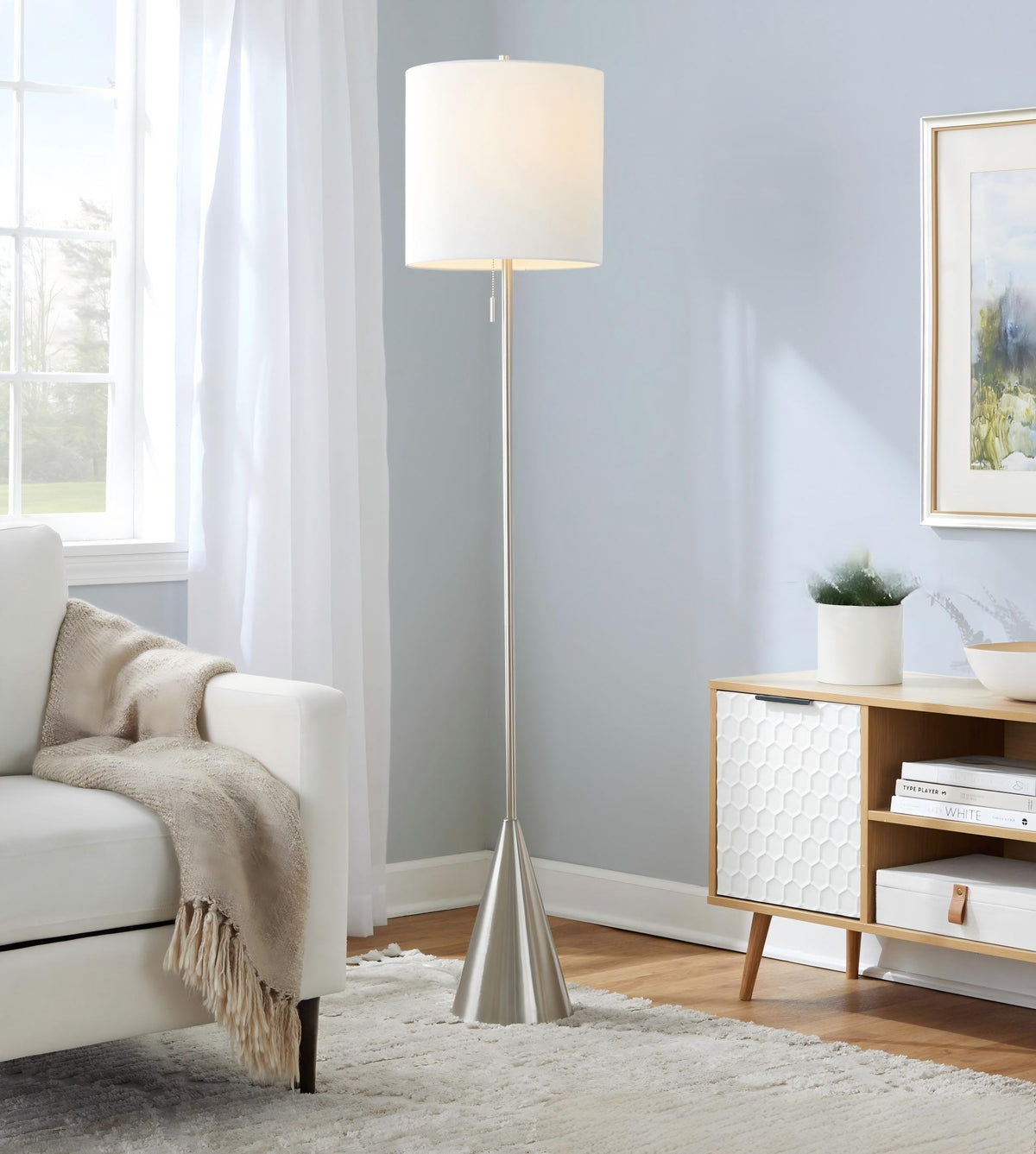 Cone 64" Contemporary Metal Floor Lamp - Sonkuki