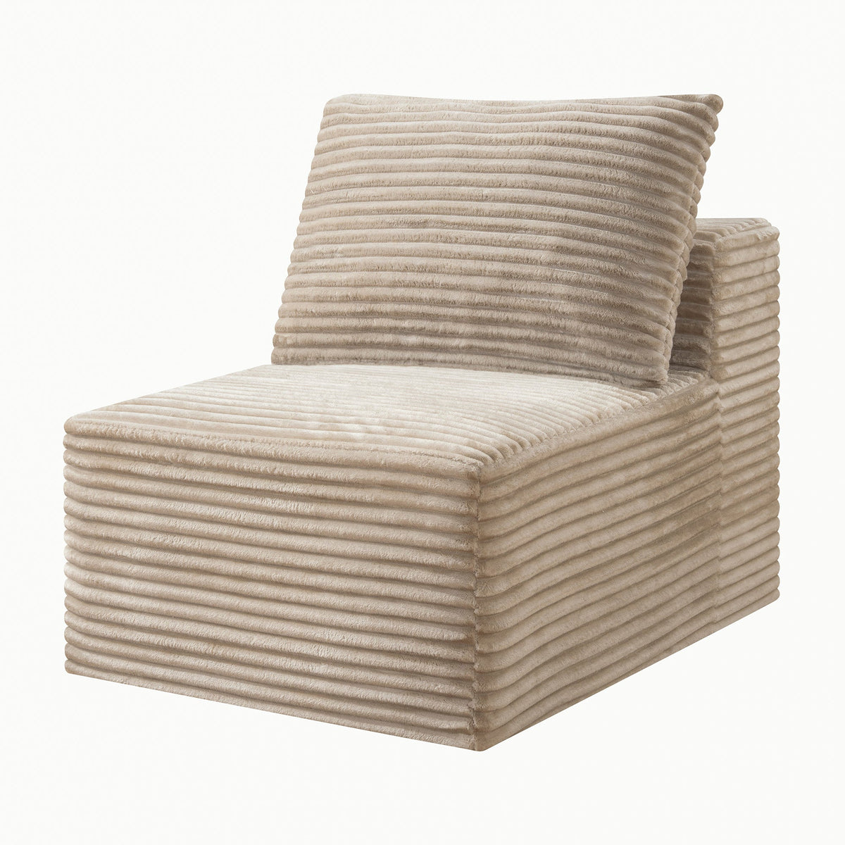 Corduroy Modular Compression Sofa, Legless Floor-Hugging Armless Accent Chair for Living Room Bedroom - Sonkuki