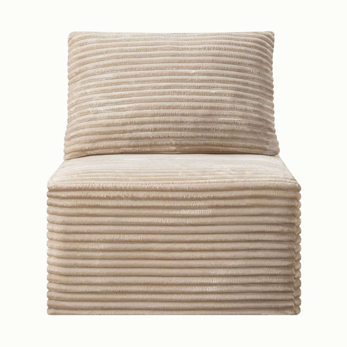 Corduroy Modular Compression Sofa, Legless Floor-Hugging Armless Accent Chair for Living Room Bedroom - Sonkuki