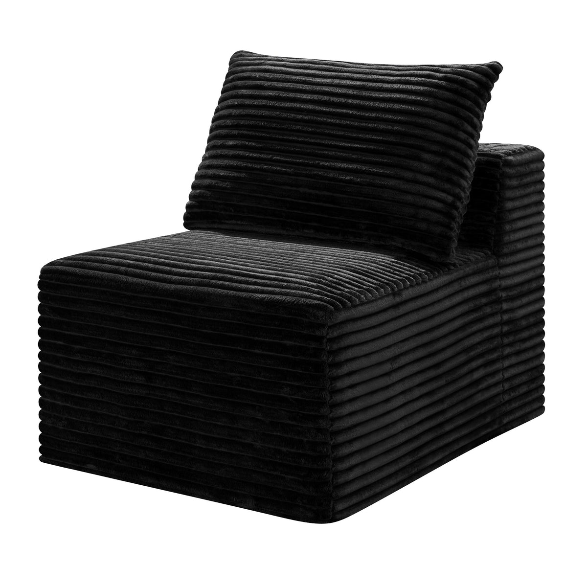 Corduroy Modular Compression Sofa, Legless Floor-Hugging Armless Accent Chair for Living Room Bedroom - Sonkuki