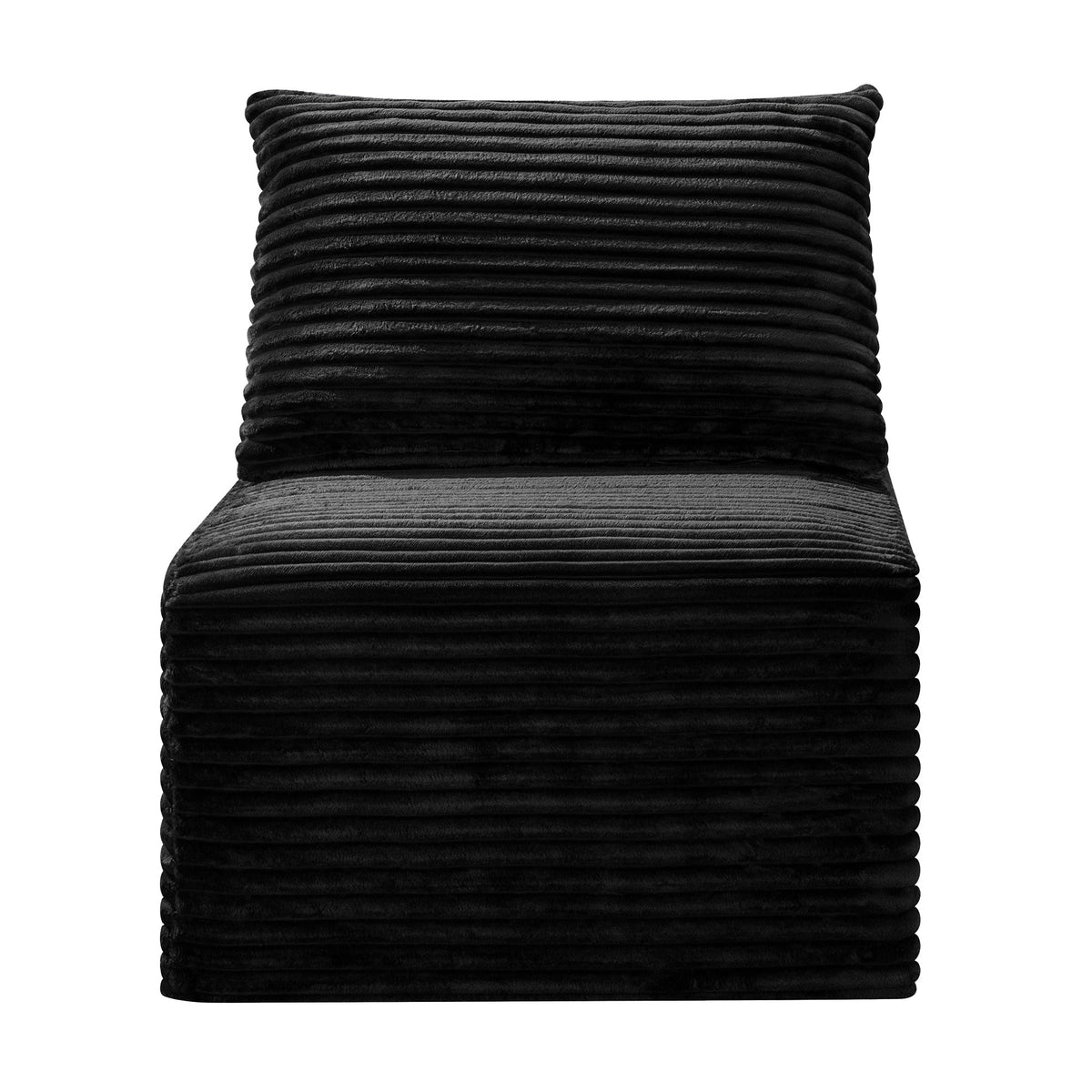 Corduroy Modular Compression Sofa, Legless Floor-Hugging Armless Accent Chair for Living Room Bedroom - Sonkuki