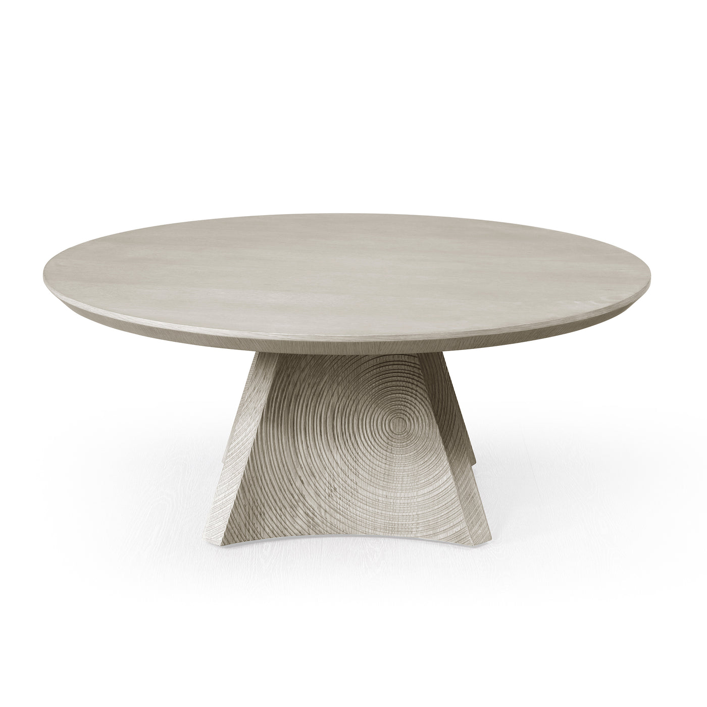 Round White Oak Coffee Table - main product image