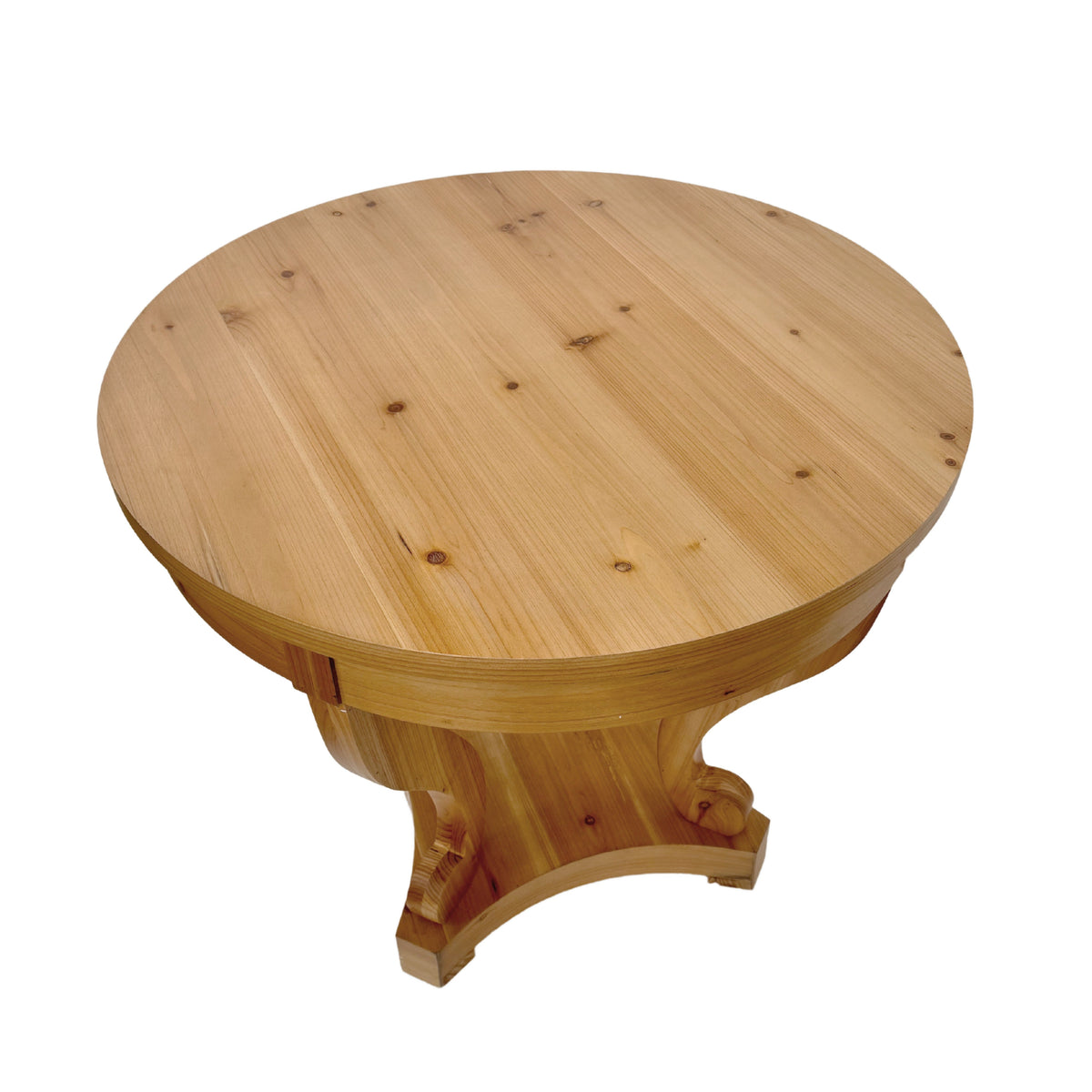 Curved Legs Farmhouse Style Small Size Round Dining Table End Table Side Table Coffee Table - Sonkuki