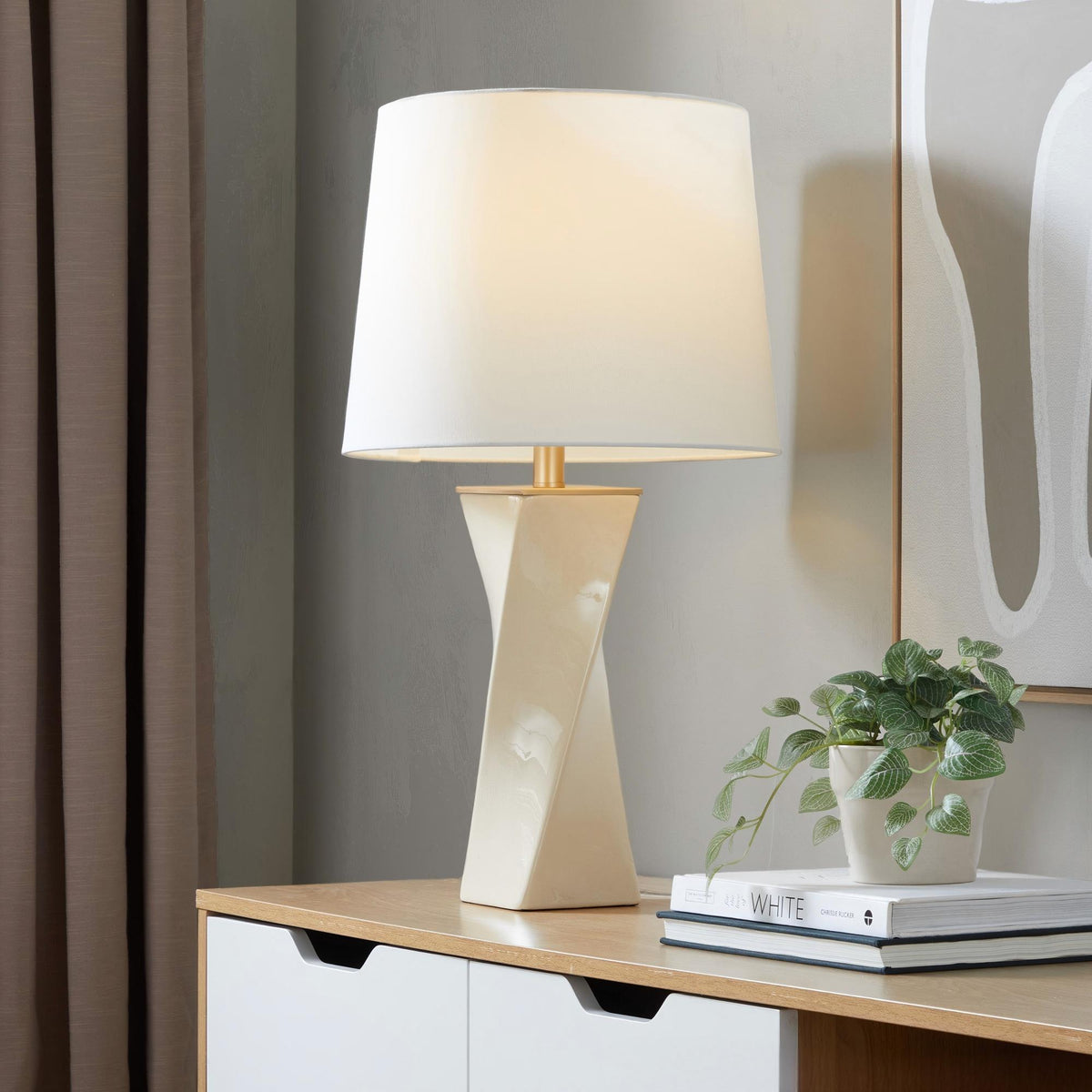 Curvo 27" Glam Ceramic Square Table Lamp - product image 8