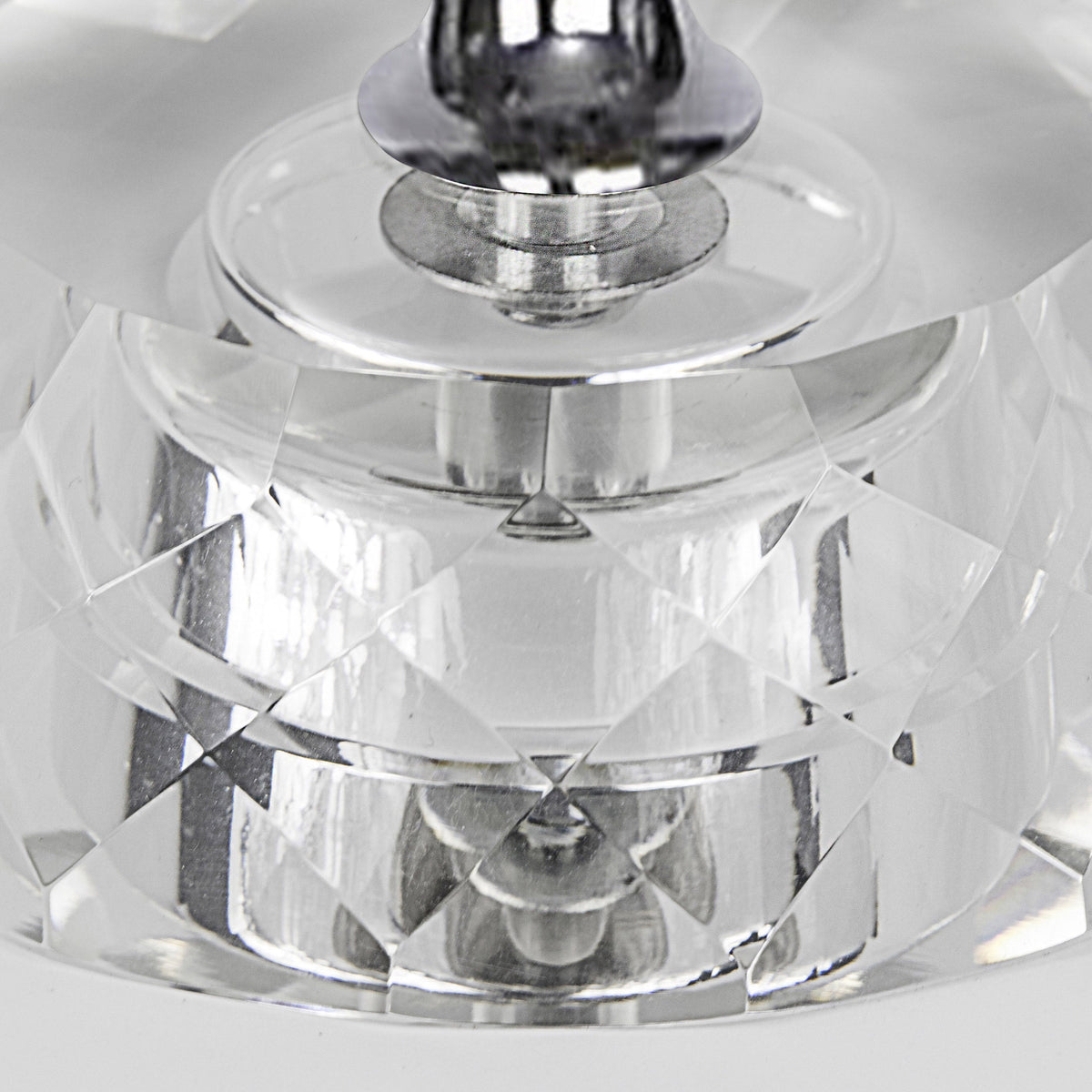 Diamond Torch 25" Contemporary Crystal Table Lamp in Clear K9 Crystal with Off-White Linen Shade and Polished Nickel Accents from Grandview Gallery by LumiSource - Set of 2 - Sonkuki