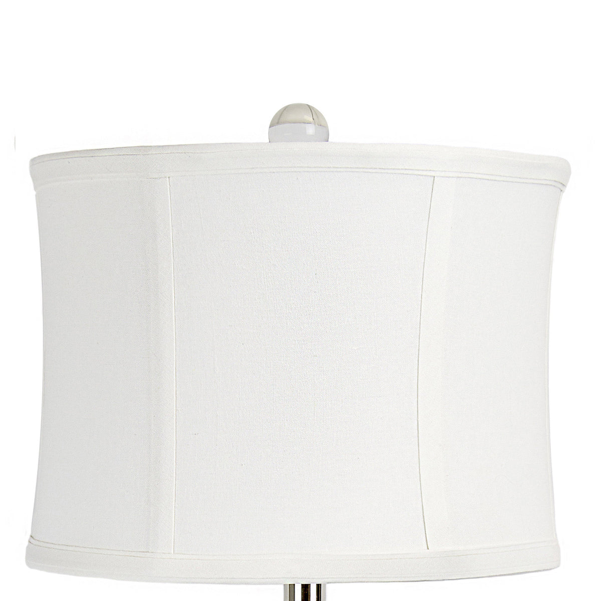 Diamond Torch 25" Contemporary Crystal Table Lamp in Clear K9 Crystal with Off-White Linen Shade and Polished Nickel Accents from Grandview Gallery by LumiSource - Set of 2 - Sonkuki